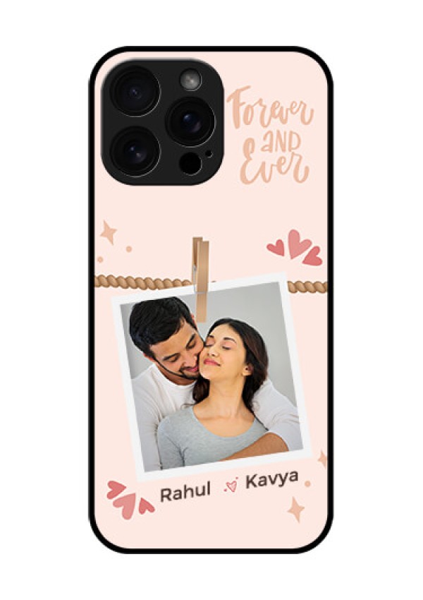 iPhone 16 Pro Max Custom Glass Phone Case - Forever And Ever Love Design