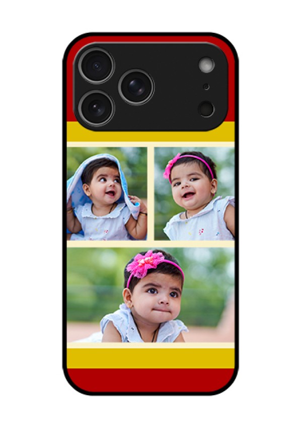 Apple iPhone 17 Pro Max Custom Glass Phone Case - Multiple Pic Upload Design
