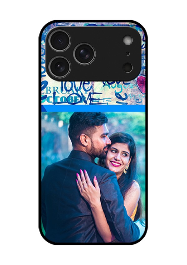 Apple iPhone 17 Pro Max Custom Glass Phone Case - Colorful Love Design