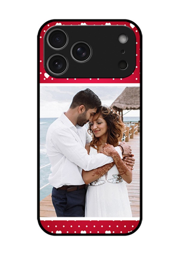 Apple iPhone 17 Pro Max Custom Glass Phone Case - Hearts Mobile Case Design