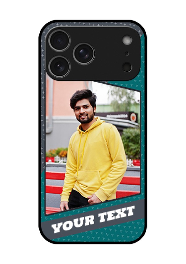 Apple iPhone 17 Pro Max Custom Glass Phone Case - Background Pattern Design With Quote