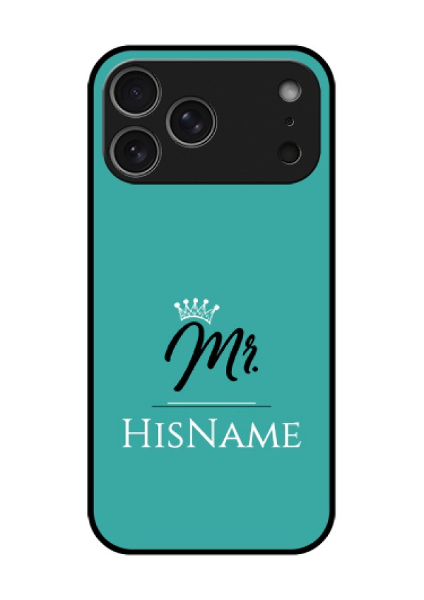 Apple iPhone 17 Pro Max Custom Glass Phone Case - Mr With Name Design