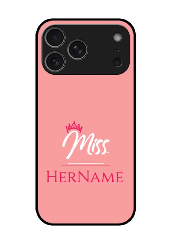 Apple iPhone 17 Pro Max Custom Glass Phone Case - Mrs With Name Design
