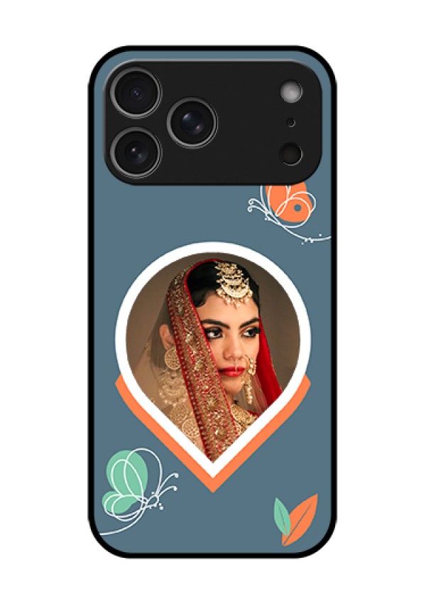 Apple iPhone 17 Pro Max Custom Glass Phone Case - Droplet Butterflies Design