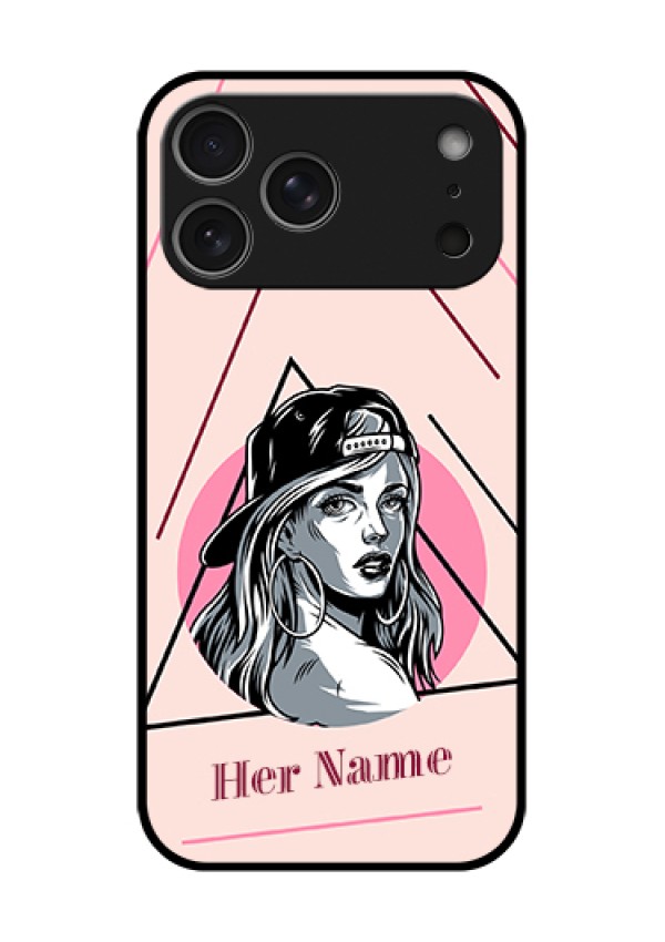 Apple iPhone 17 Pro Max Custom Glass Phone Case - Rockstar Girl Design