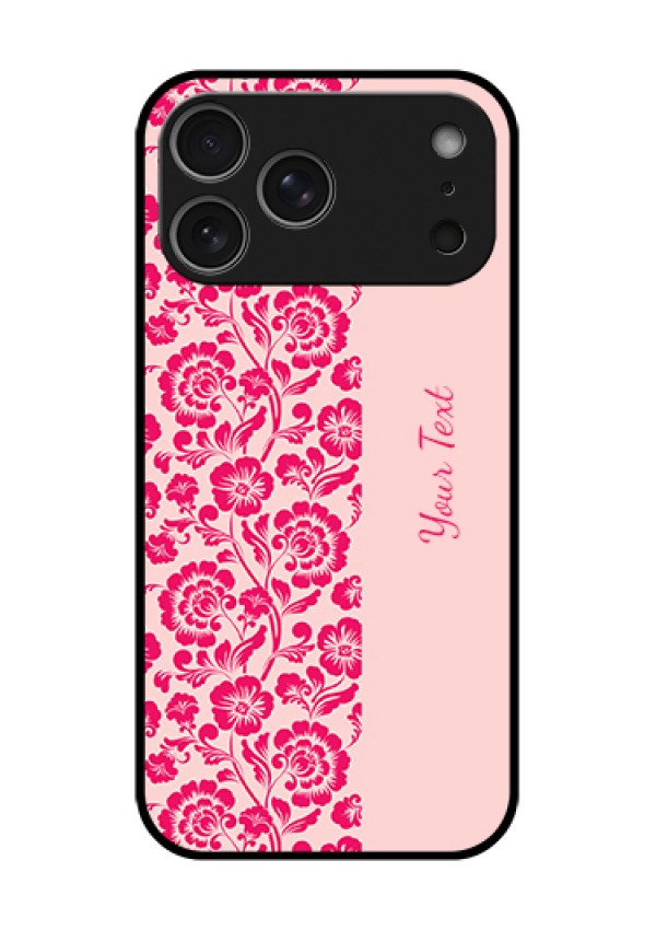 Apple iPhone 17 Pro Max Custom Glass Phone Case - Attractive Floral Pattern Design