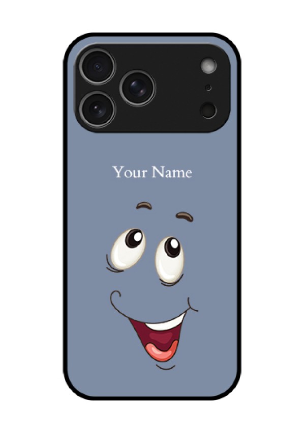 Apple iPhone 17 Pro Max Custom Glass Phone Case - Laughing Cartoon Face Design
