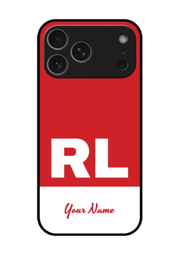 Apple iPhone 17 Pro Max Custom Glass Phone Case - Dual Tone Custom Text Design