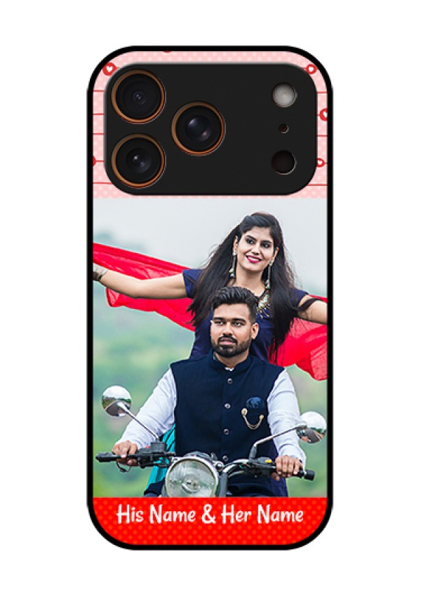 Apple iPhone 17 Pro Custom Glass Phone Case - Red Pattern Case Design