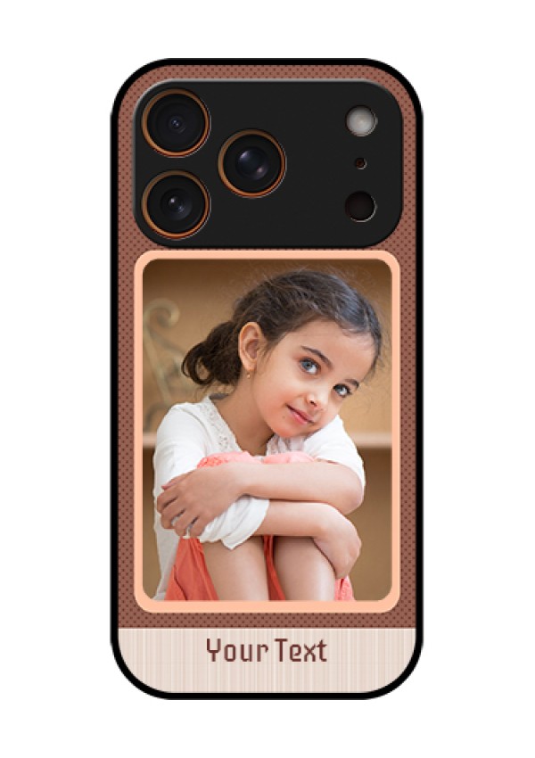 Apple iPhone 17 Pro Custom Glass Phone Case - Simple Pic Upload Design