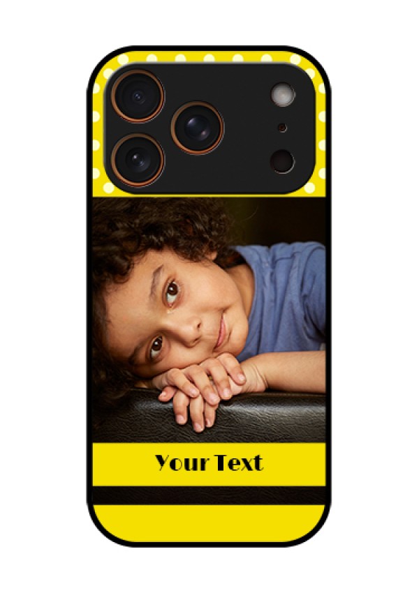 Apple iPhone 17 Pro Custom Glass Phone Case - Bright Yellow Case Design