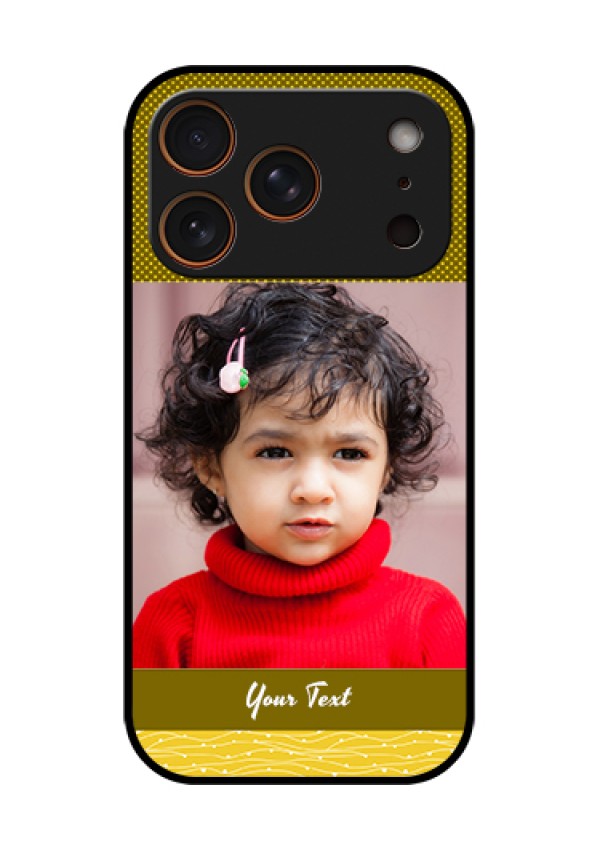 Apple iPhone 17 Pro Custom Glass Phone Case - Simple Green Color Design