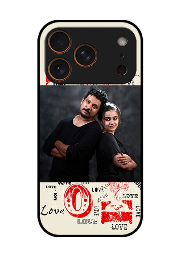 Apple iPhone 17 Pro Custom Glass Phone Case - Trendy Love Design Case