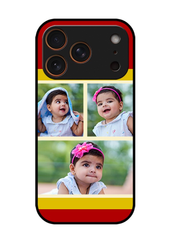 Apple iPhone 17 Pro Custom Glass Phone Case - Multiple Pic Upload Design