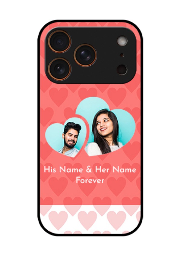Apple iPhone 17 Pro Custom Glass Phone Case - Couple Pic Upload Design