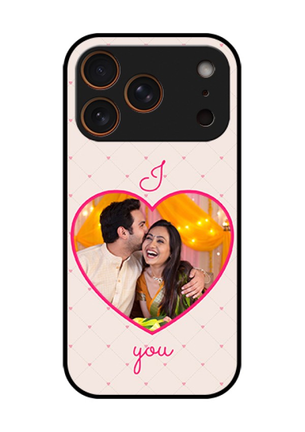 Apple iPhone 17 Pro Custom Glass Phone Case - Heart Shape Design