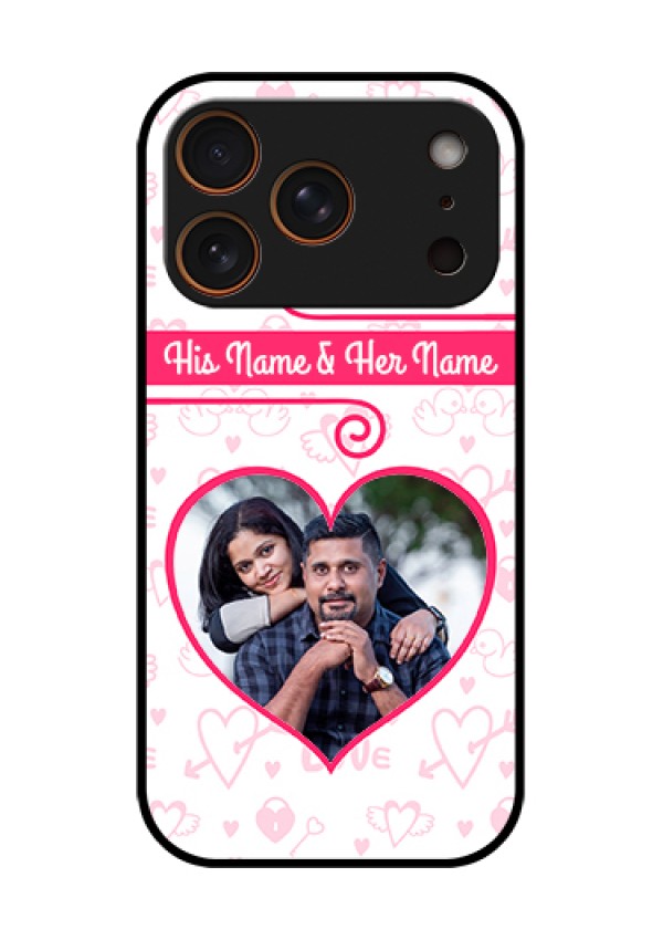 Apple iPhone 17 Pro Custom Glass Phone Case - Heart Shape Love Design