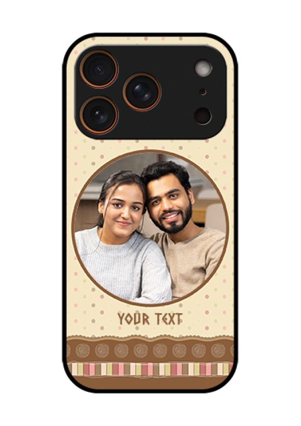 Apple iPhone 17 Pro Custom Glass Phone Case - Brown Dotted Mobile Case Design