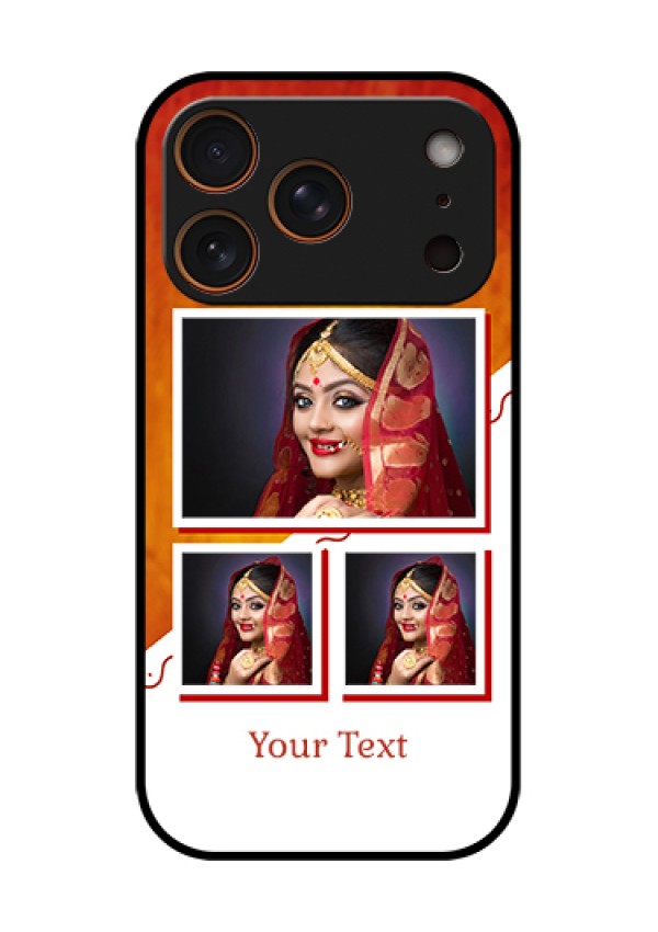 Apple iPhone 17 Pro Custom Glass Phone Case - Wedding Memories Design