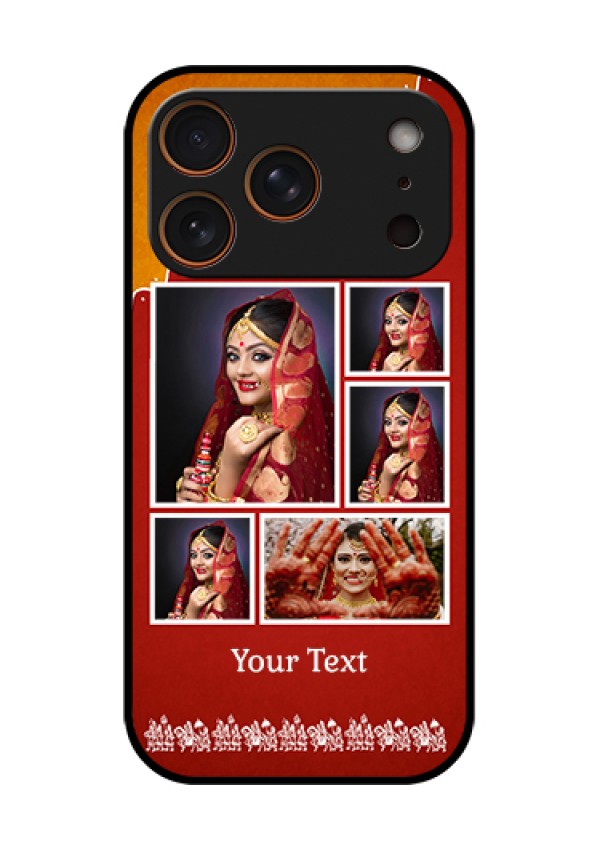 Apple iPhone 17 Pro Custom Glass Phone Case - Wedding Pic Upload Design