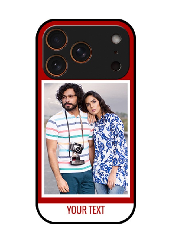 Apple iPhone 17 Pro Custom Glass Phone Case - Red Color Design