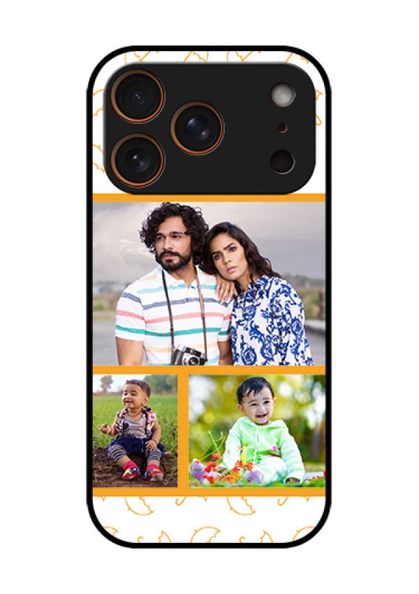Apple iPhone 17 Pro Custom Glass Phone Case - Yellow Pattern Design