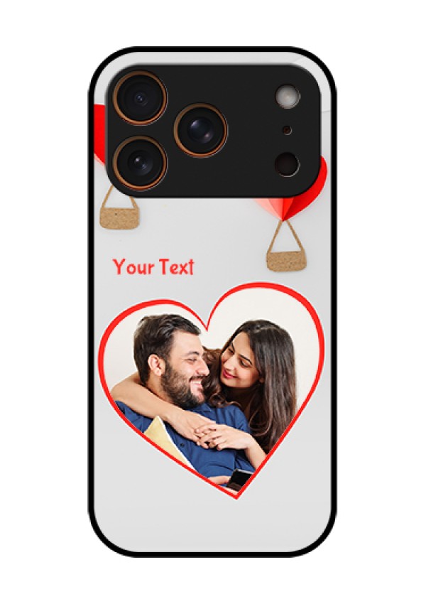 Apple iPhone 17 Pro Custom Glass Phone Case - Parachute Love Design