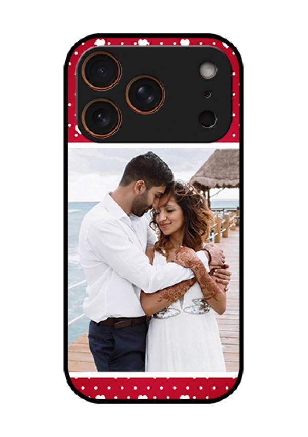 Apple iPhone 17 Pro Custom Glass Phone Case - Hearts Mobile Case Design