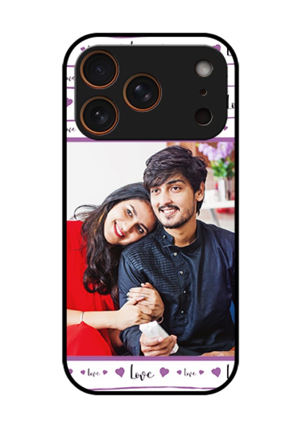 Apple iPhone 17 Pro Custom Glass Phone Case - Couples Heart Design