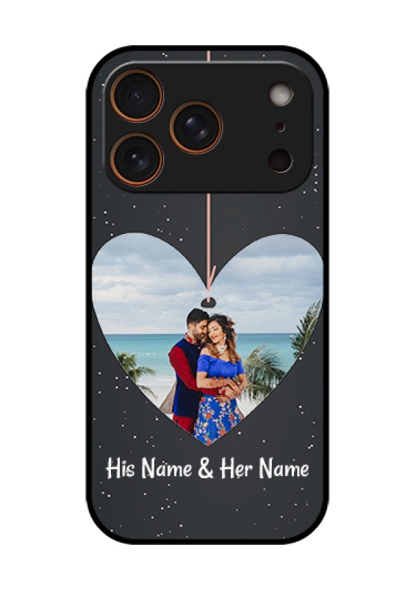 Apple iPhone 17 Pro Custom Glass Phone Case - Hanging Heart Design