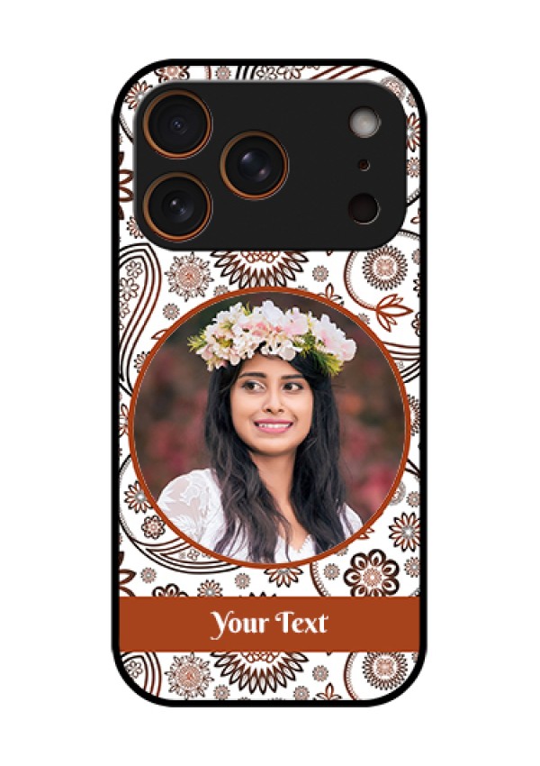 Apple iPhone 17 Pro Custom Glass Phone Case - Abstract Flower Design