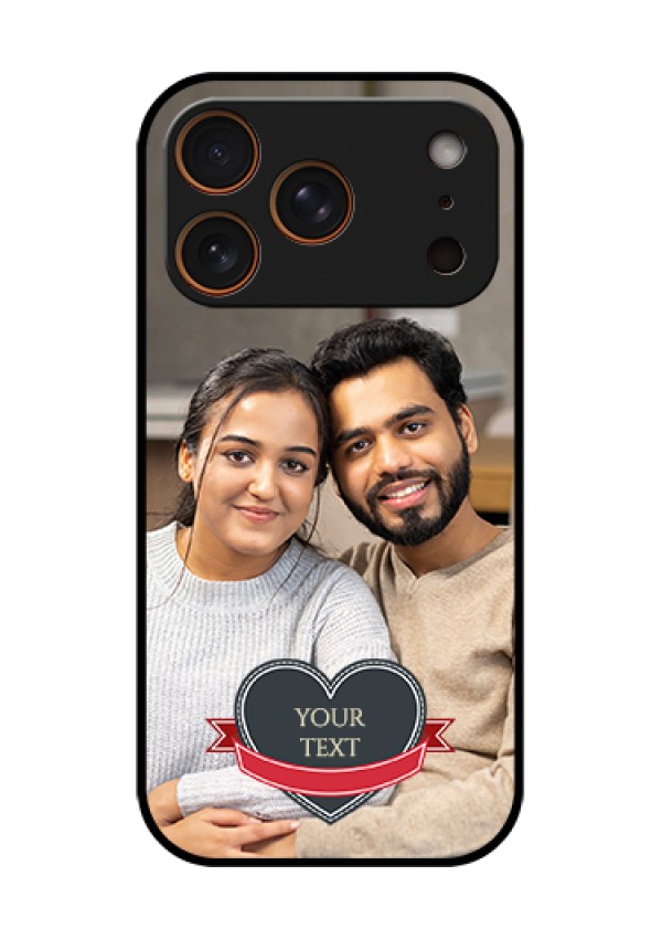 Apple iPhone 17 Pro Custom Glass Phone Case - Just Married Couple Design