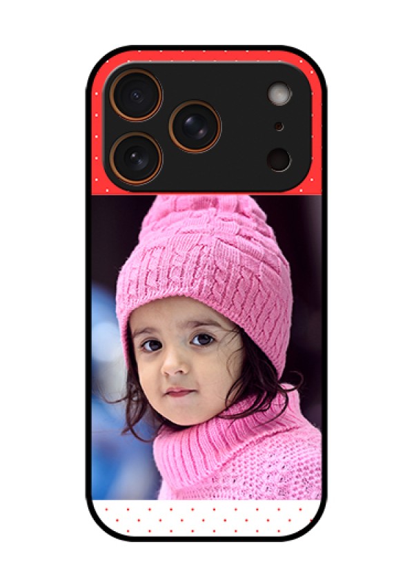Apple iPhone 17 Pro Custom Glass Phone Case - Red Pattern Design