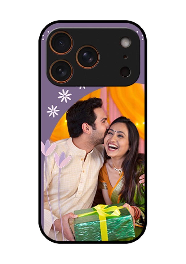 Apple iPhone 17 Pro Custom Glass Phone Case - Lavender Flowers Design