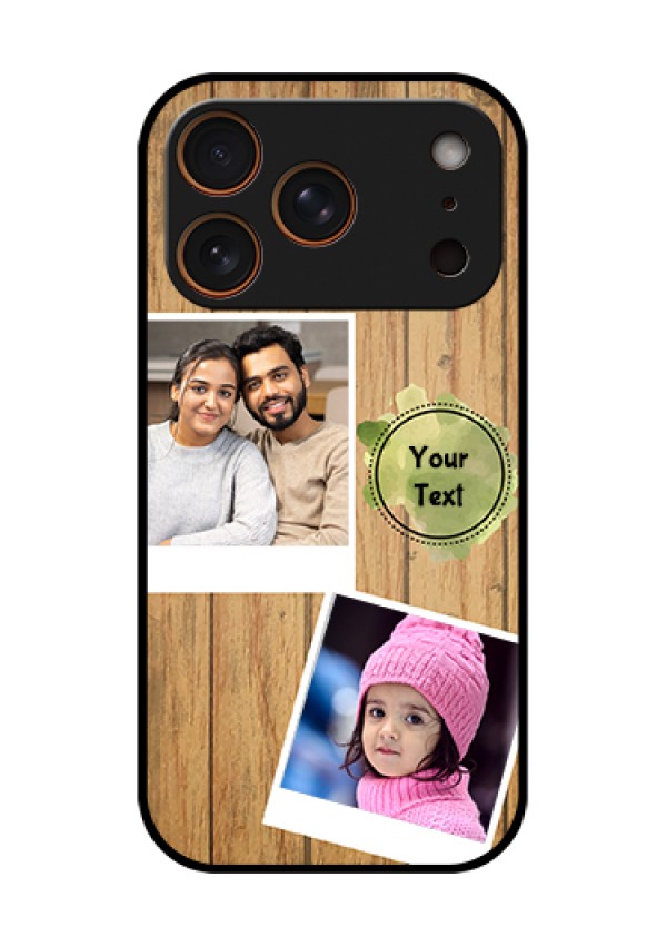 Apple iPhone 17 Pro Custom Glass Phone Case - Wooden Texture Design