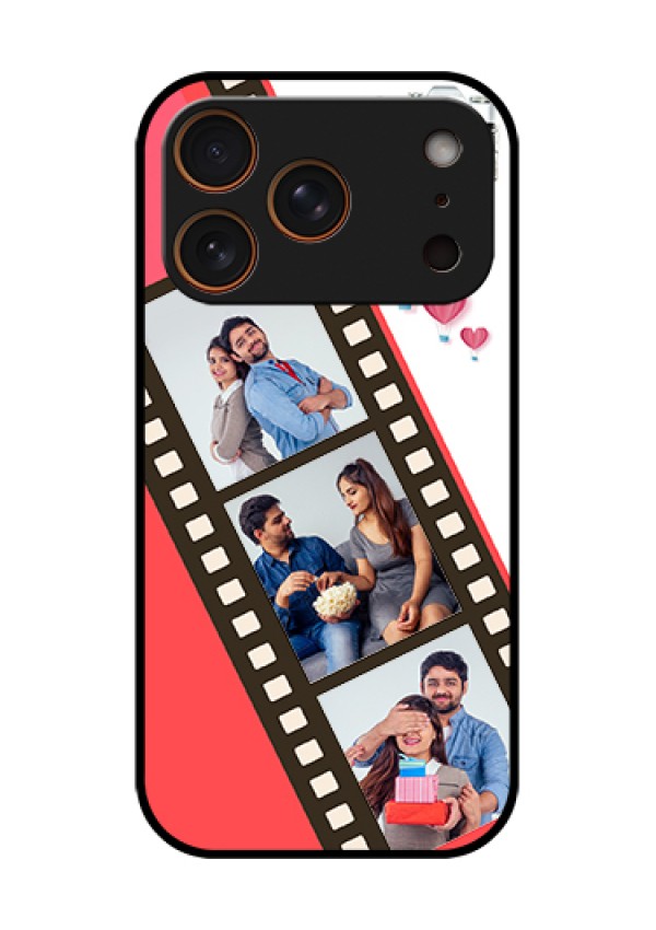 Apple iPhone 17 Pro Custom Glass Phone Case - 3 Image Holder With Film Reel