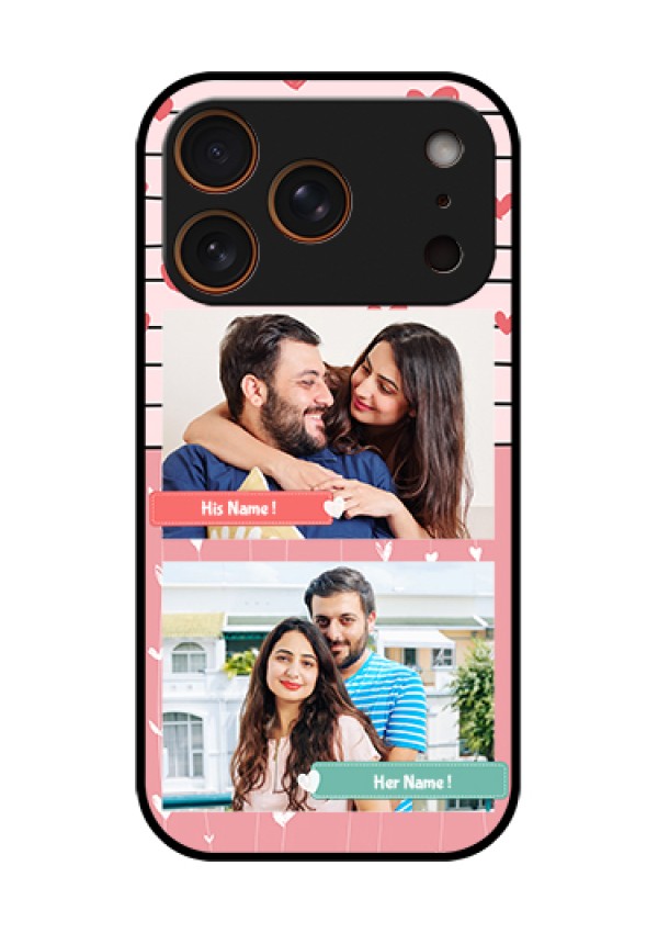Apple iPhone 17 Pro Custom Glass Phone Case - Photo With Heart Design