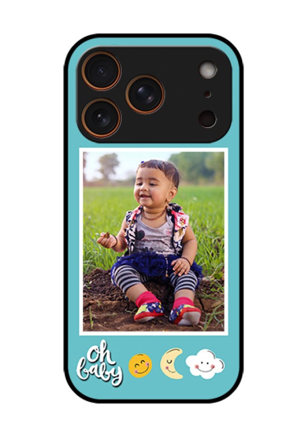 Apple iPhone 17 Pro Custom Glass Phone Case - Smiley Kids Stars Design