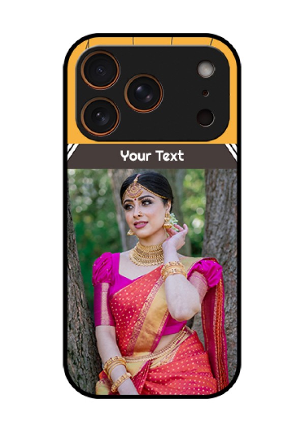 Apple iPhone 17 Pro Custom Glass Phone Case - With Family Picture And Icons