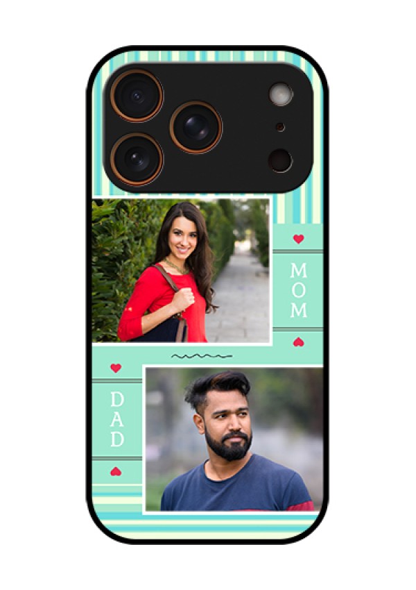 Apple iPhone 17 Pro Custom Glass Phone Case - Mom & Dad Pic Design