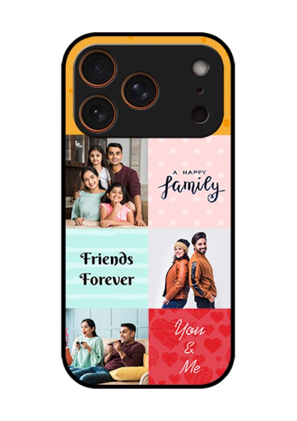 Apple iPhone 17 Pro Custom Glass Phone Case - Images With Quotes Design