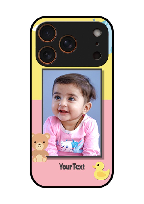 Apple iPhone 17 Pro Custom Glass Phone Case - Kids 2 Color Design