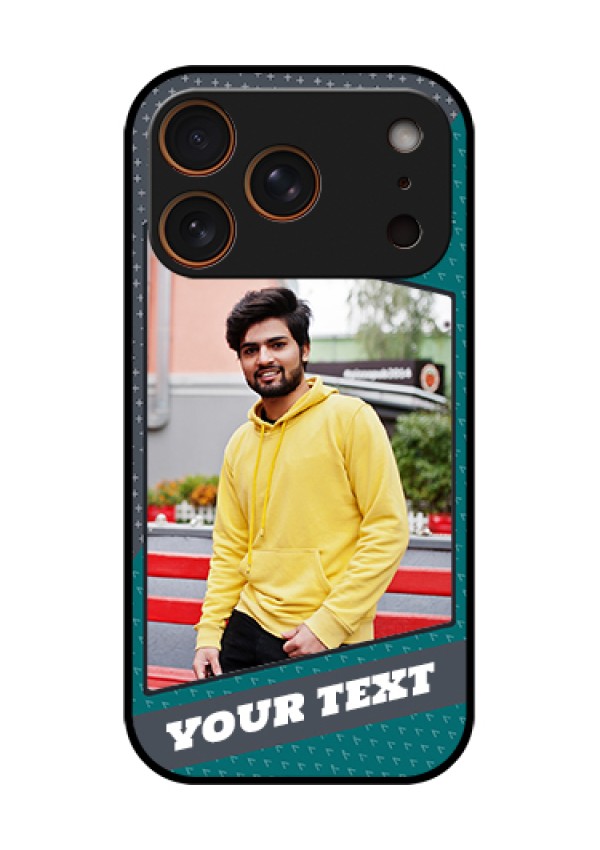 Apple iPhone 17 Pro Custom Glass Phone Case - Background Pattern Design With Quote