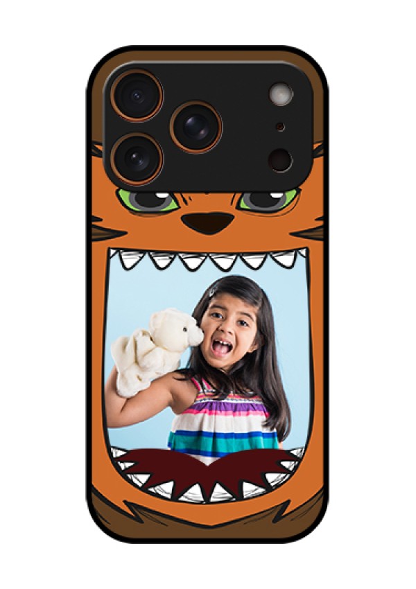 Apple iPhone 17 Pro Custom Glass Phone Case - Owl Monster Back Case Design