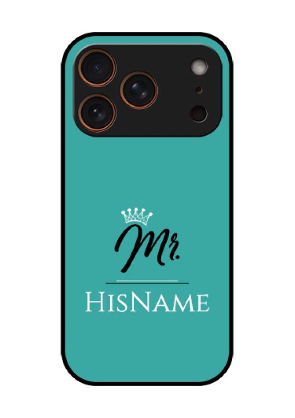 Apple iPhone 17 Pro Custom Glass Phone Case - Mr With Name Design