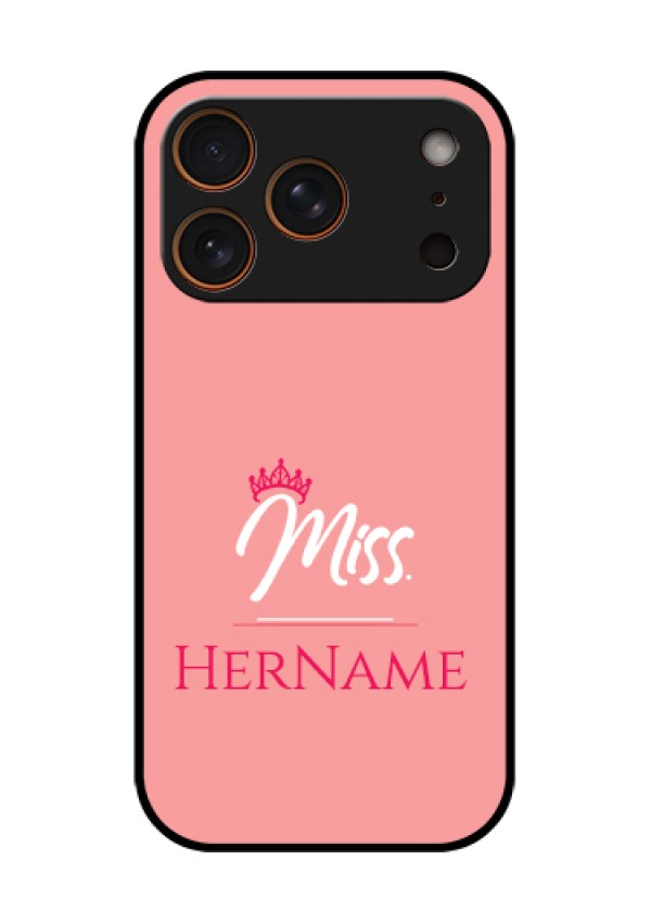Apple iPhone 17 Pro Custom Glass Phone Case - Mrs With Name Design