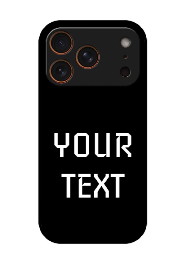 Apple iPhone 17 Pro Custom Glass Phone Case - Your Name Design