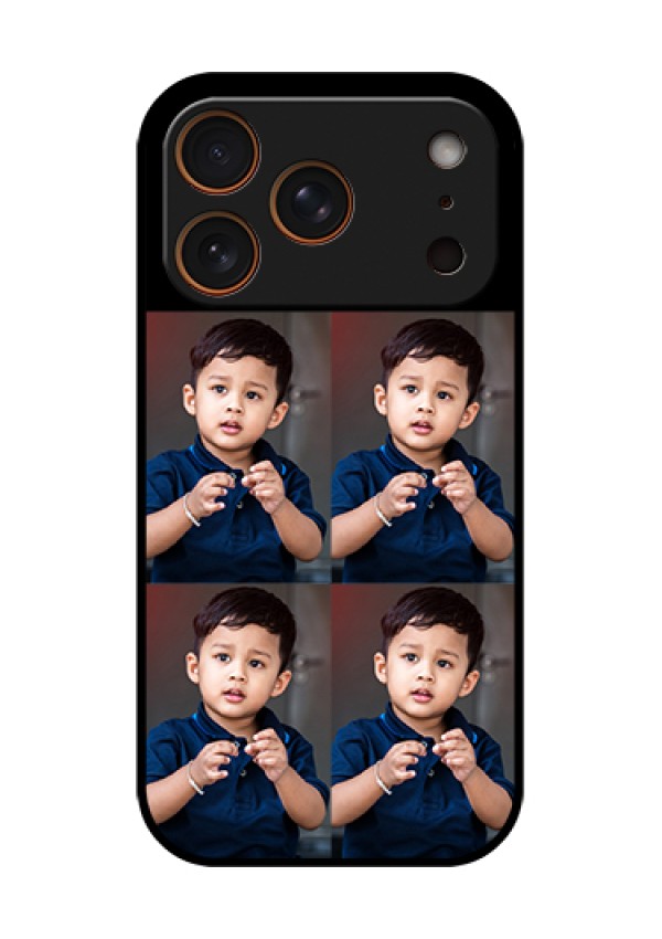 Apple iPhone 17 Pro Custom Glass Phone Case - 4 Image Holder Design