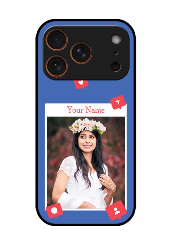 Apple iPhone 17 Pro Custom Glass Phone Case - Like Share And Comment Design