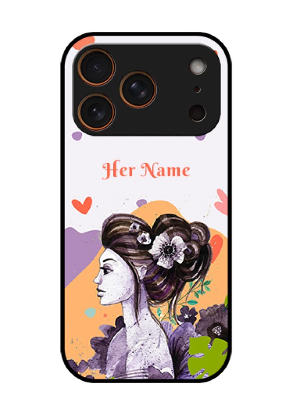 Apple iPhone 17 Pro Custom Glass Phone Case - Woman And Nature Design